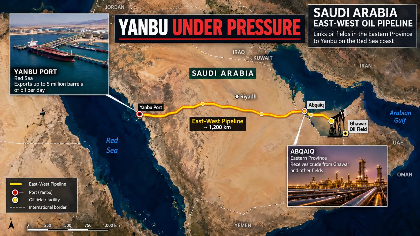Houthis Say They Struck Aramco in Yanbu